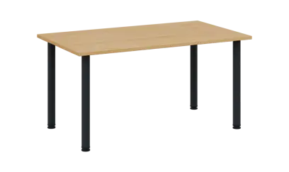 CRTR 140 jídelní stůl, kovová podnož černá, deska 25 mm, 1394x800 mm, javor horský